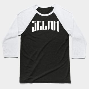 Selah Emblem Christian Shirt - White Ink Baseball T-Shirt